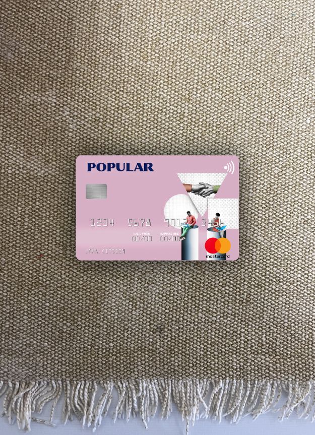 Download USA Popular, Inc. Bank mastercard front Photoshop template